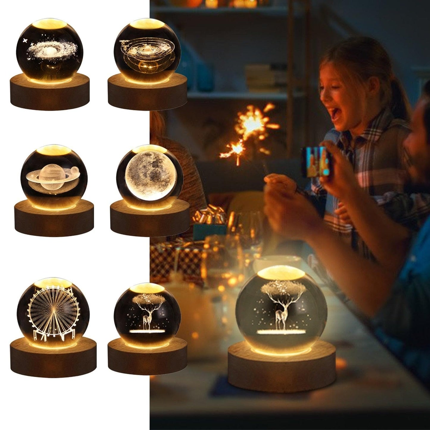 Glowing Crystal Ball Night Light - ViralAndTrends